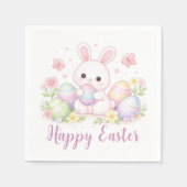 Happy Easter Spring Design - Cute Easter Bunny  Serviette (Vorderseite)