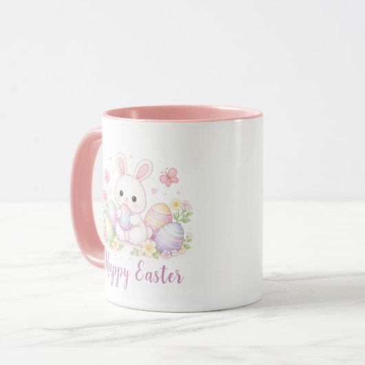 Happy Easter Spring Design - Cute Easter Bunny Tasse (Vorderseite Links)
