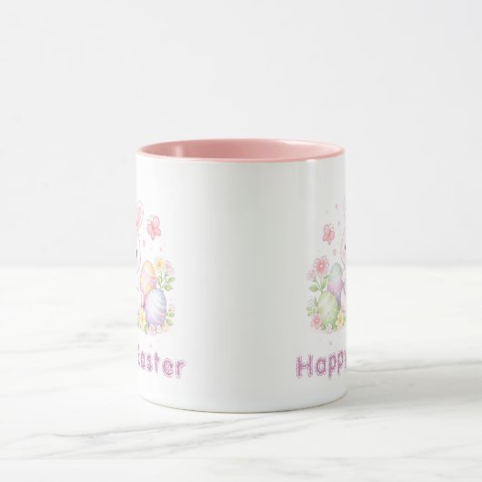 Happy Easter Spring Design - Cute Easter Bunny Tasse (Zentrum)