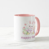 Happy Easter Spring Design - Cute Easter Bunny Tasse (VorderseiteRechts)