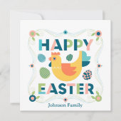 Happy Easter Spring Feiertagskarte (Vorderseite)