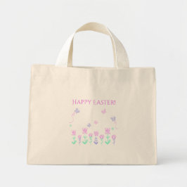 Happy Easter Spring Garden Bag Mini Stoffbeutel