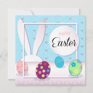 Happy Easter Spring Niedlich Bunny Ostereier Hunt Feiertagskarte