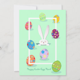 Happy Easter Spring Niedlich Bunny Ostereier Hunt Feiertagskarte