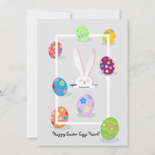 Happy Easter Spring Niedlich Bunny Ostereier Hunt Feiertagskarte