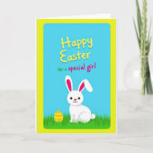 Happy Easter Striped Egg Card Karte (Vorderseite)