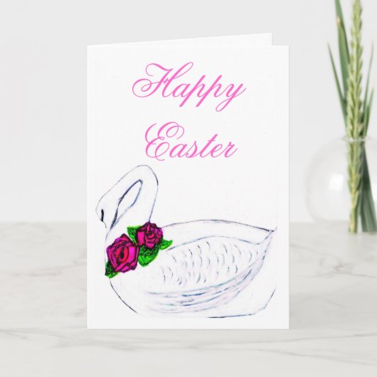 HAPPY EASTER SWAN card Feiertagskarte (Vorderseite)