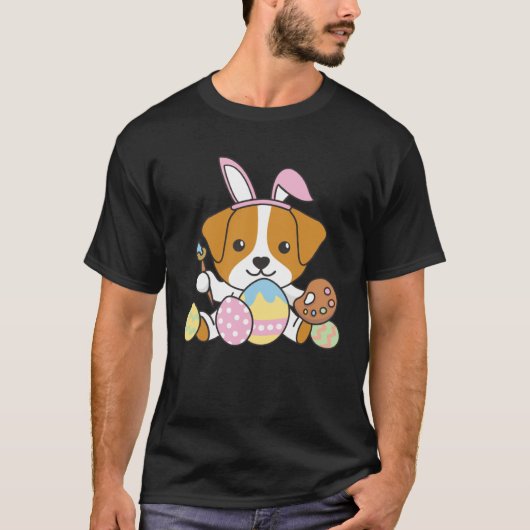 Happy Easter Sweet Jack Russell For Easter With Ea T-Shirt (Vorderseite)