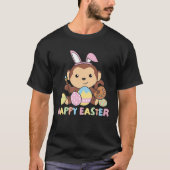 Happy Easter Sweet Monkey For Easter With Easter E T-Shirt (Vorderseite)