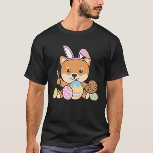 Happy Easter Sweet Shiba Inu For Easter With Easte T-Shirt (Vorderseite)