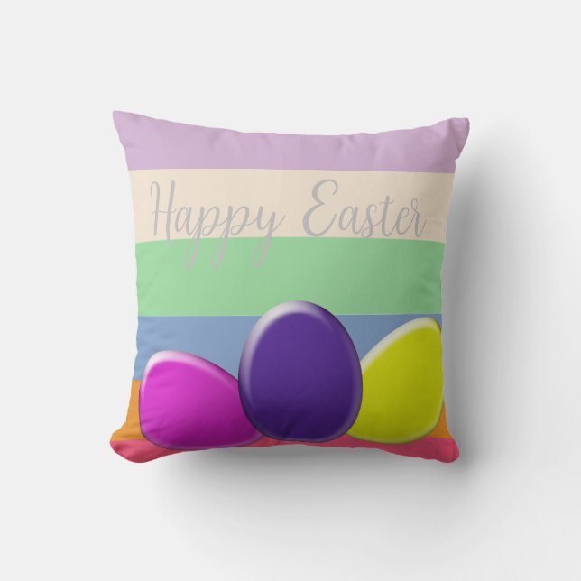 Happy Easter Throw Kissen (Vorderseite)