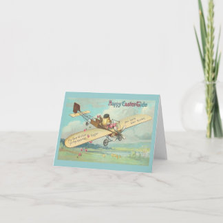 Happy Easter-Tide Fine Vintage Chick Pilot Feiertagskarte