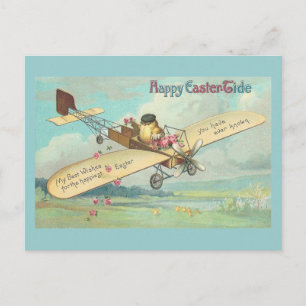 Happy Easter-Tide Fine Vintage Chick Pilot Feiertagspostkarte