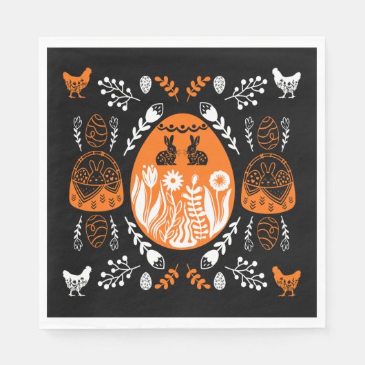 Happy Easter Time Holiday Geschenk Serviette (Vorderseite)