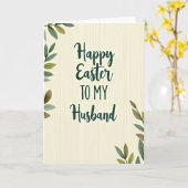 Happy Easter To My Husband Card Karte (Gelbe Blume)