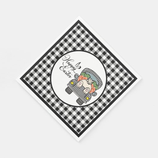 Happy Easter Truck  Serviette (Ecke)