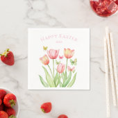 Happy Easter Tulip  Serviette (Beispiel)