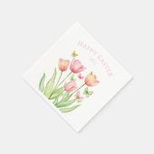 Happy Easter Tulip  Serviette (Ecke)