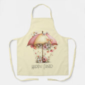 Happy Easter Umbrella and Flowers Schürze (Vorderseite)