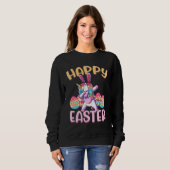 Happy Easter Unicorn Kids Cute Girls Bunny Egg 1 Sweatshirt (Vorne ganz)