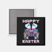 Happy Easter Video Game Controller Funny Gamer Boy Magnet (Vorderseite/Rückseite)