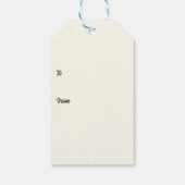 Happy Easter Vintage Bunny Spring Illustration Geschenkanhänger (Rückseite)