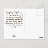 Happy Easter Vintage Bunny Spring Illustration Postkarte (Rückseite)