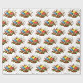 Happy Easter! Vintage postcard, eggs, painted, pus Geschenkpapier (Flach)