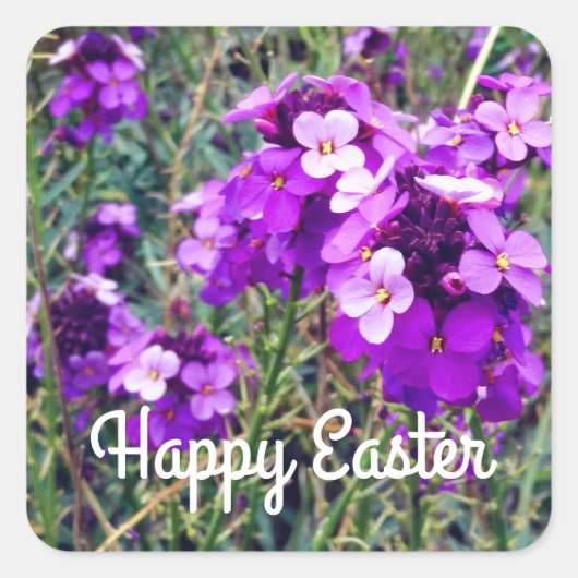 Happy Easter Wallflower Bowles Mauve #1 Stickers (Vorderseite)