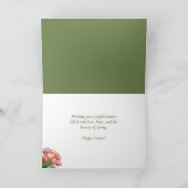 Happy Easter Watercolor Bunny Card | Tulips  Karte (Innenseite)