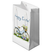 Happy Easter Watercolor Gift Bag Kleine Geschenktüte (Vorderseite Schrägansicht)