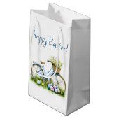 Happy Easter Watercolor Gift Bag Kleine Geschenktüte (Rückseite Schrägansicht)