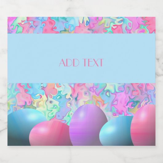 HAPPY EASTER WEINETIKETT SCHAUMWEINETIKETT (Einzelnes Label)