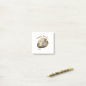 Happy Easter white bunny year photo family name Post-it Klebezettel (Auf Schreibtisch)