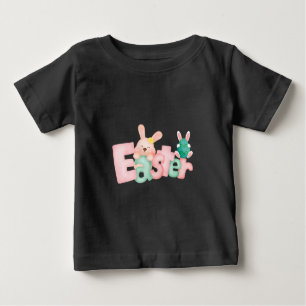 Happy Easter Wishings - Funny Bunny Kisses Baby T-shirt