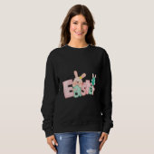 Happy Easter Wishings - Funny Bunny Kisses Sweatshirt (Vorne ganz)