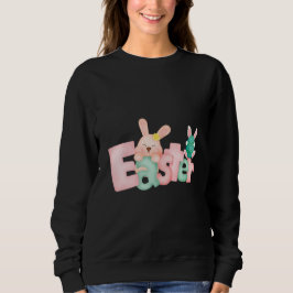 Happy Easter Wishings - Funny Bunny Kisses Sweatshirt