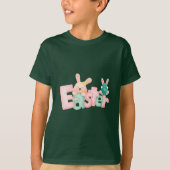Happy Easter Wishings - Funny Bunny Kisses T-Shirt (Vorderseite)