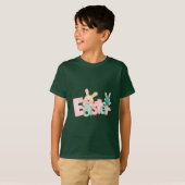 Happy Easter Wishings - Funny Bunny Kisses T-Shirt (Vorne ganz)