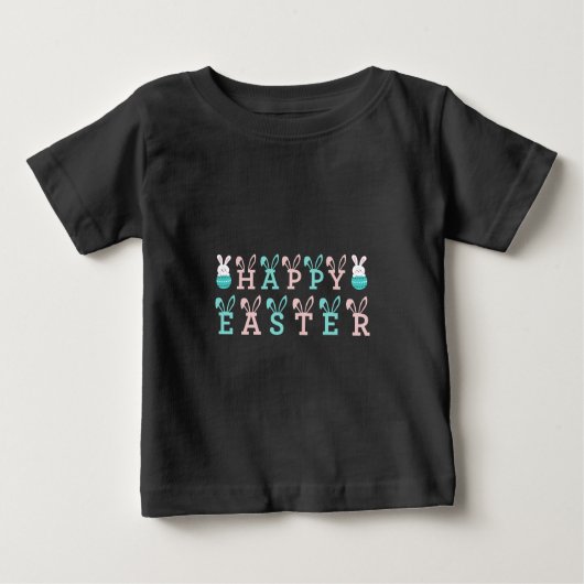 Happy Easter Wishings - Funny Bunny Oaster Baby T-shirt (Vorderseite)