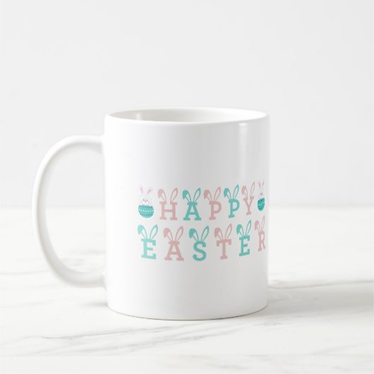 Happy Easter Wishings - Funny Bunny Oaster Kaffeetasse (Links)