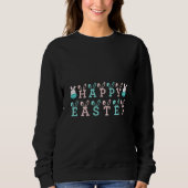 Happy Easter Wishings - Funny Bunny Oaster Sweatshirt (Vorderseite)