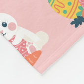 Happy Easter Wishings - Pattern Funny Bunny Oaster Fleecedecke (Ecke)