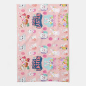 Happy Easter Wishings - Pattern Funny Bunny Oaster Geschirrtuch (Vertikal)