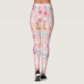 Happy Easter Wishings - Pattern Funny Bunny Oaster Leggings (Rückseite)