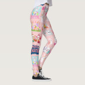 Happy Easter Wishings - Pattern Funny Bunny Oaster Leggings (Rechts)