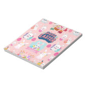 Happy Easter Wishings - Pattern Funny Bunny Oaster Notizblock (Rotiert)