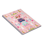 Happy Easter Wishings - Pattern Funny Bunny Oaster Notizblock (Rechte Seite)