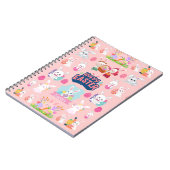 Happy Easter Wishings - Pattern Funny Bunny Oaster Notizblock (Linke Seite)