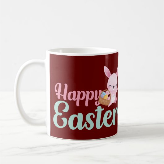 HAPPY EASTER Witziger Ostersonniger Eghunt Kaffeetasse (Links)